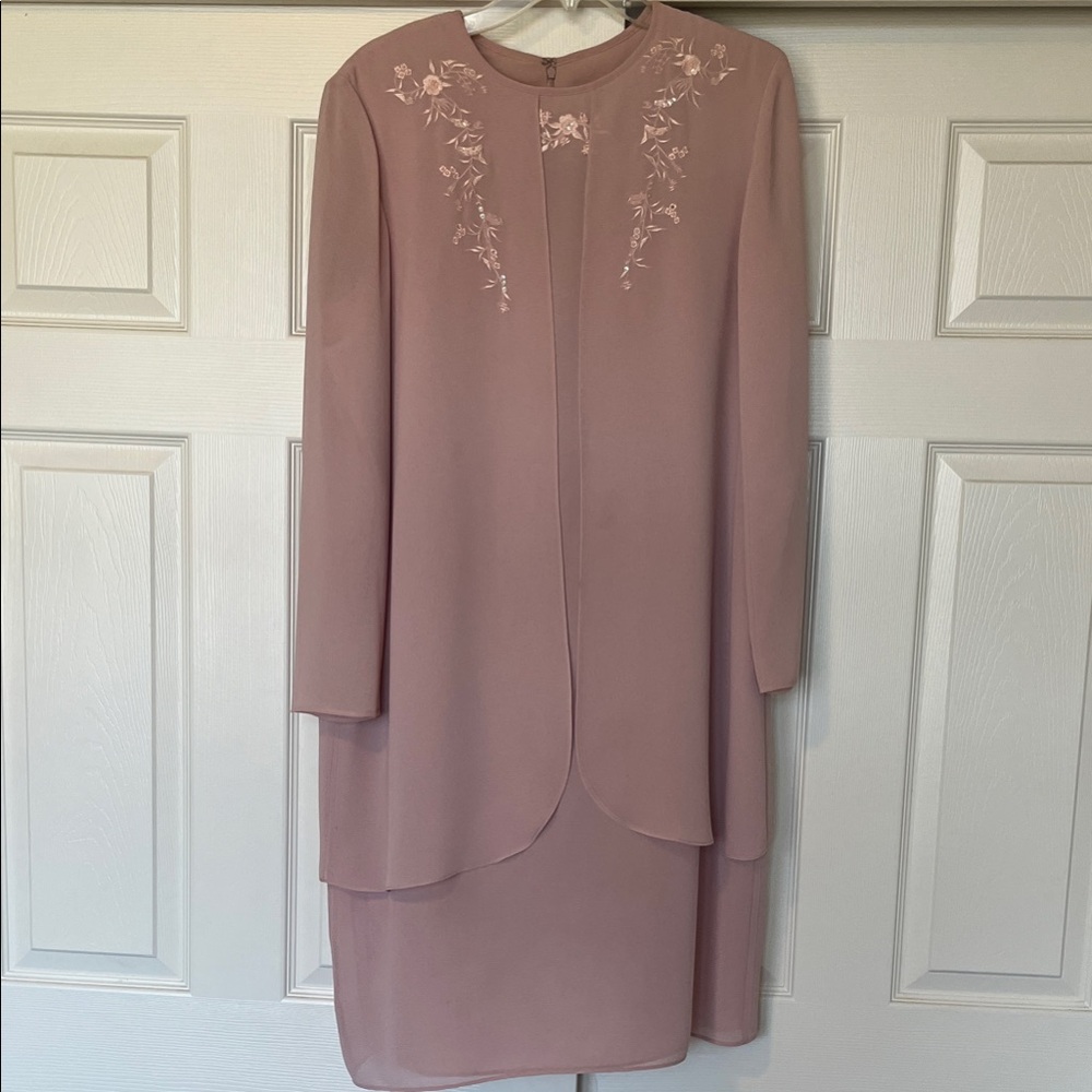 Virgo Blush Pink Dress with Floral Details